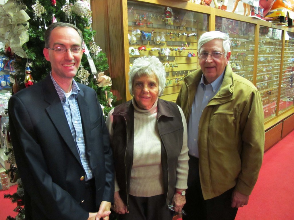 David Hamrick curates the collection in The Party Shop owned by parents Dorothy and Norm Snyder