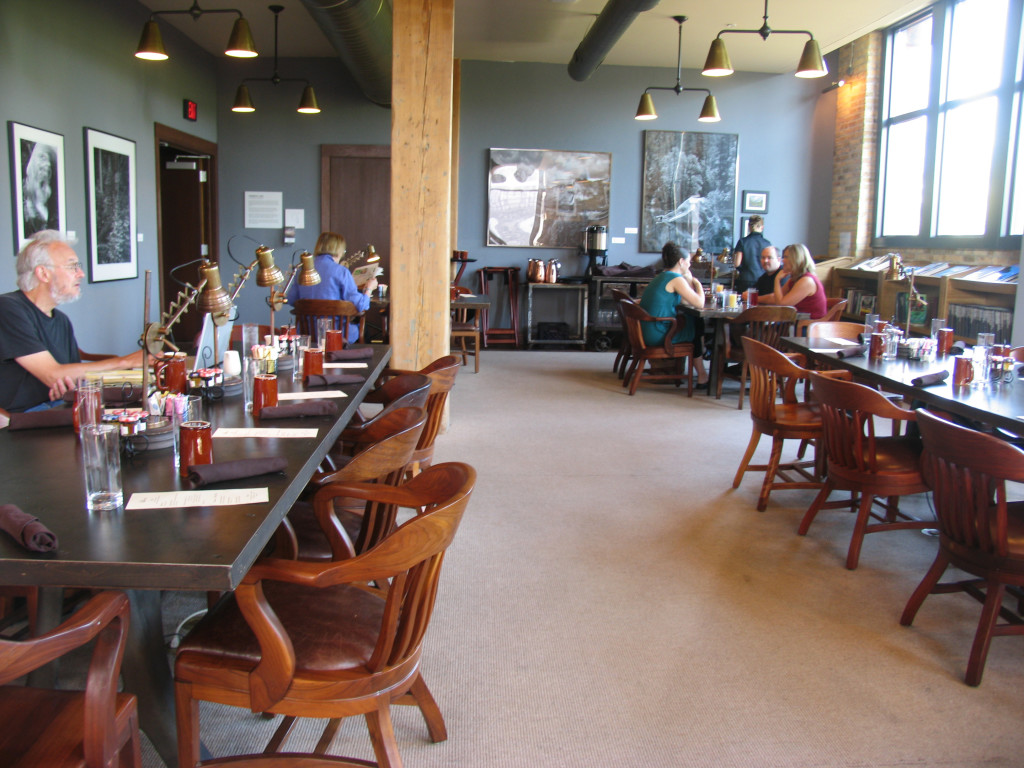 The east-facing Library is a bright spot for breakfast