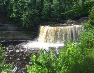 Tahquamenon Falls, Michigan's largest, are in the Eastern Upper Peninsula