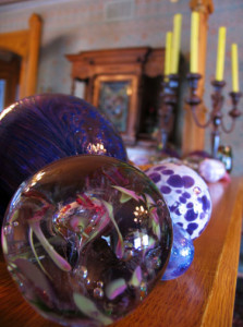 Laurel's love of glass is evident throughout the B&B