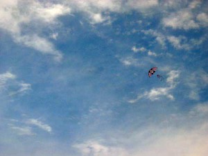 High-flying flag kite