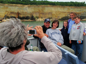 The Miller family of Livonia  enjoys the Pictured Rocks Cruise