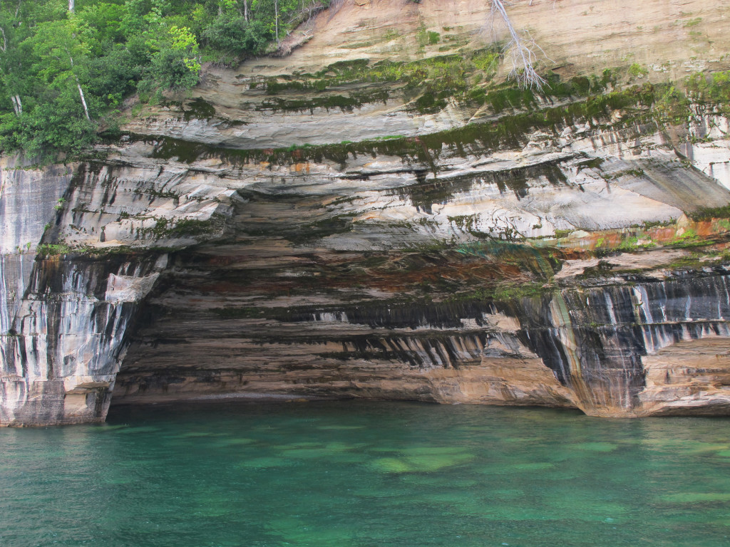 The Pictured Rocks tour boats are the easiest way to view the striking formations