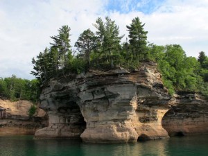 Natured-sculpted Pictured Rocks stretch 15 miles along Lake Superior