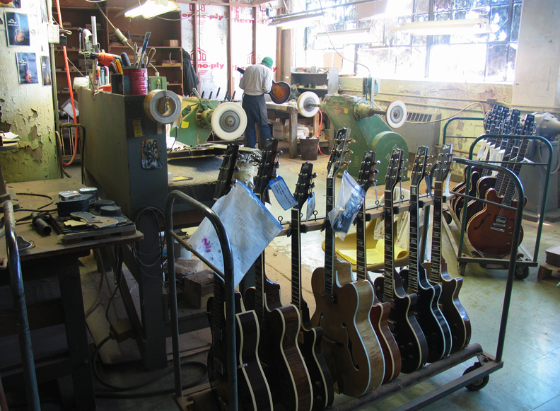 Heritage Guitars are handcrafted in a former Gibson Guitar building