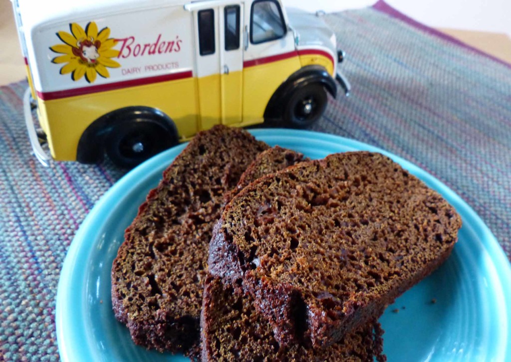 Try this applesauce and molasses bread with a glass of cold milk