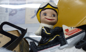 Artifacts like models and vintage ads, snowsuits and collectibles pepper the displays