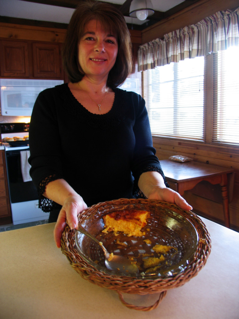 Cheri and what remained of her famous breakfast dish