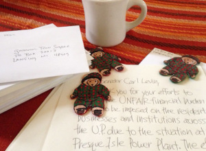 WE CANNOT BEAR THE COST! TJ and I sent a dozen handwritten notes with little bears my mom had cut out years ago. I knew they'd come in handy one day!