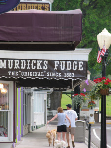 You don't have to stroll far for free fudge samples on Mackinac Island