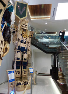 "Victory" consists of a series of 16-20-foot tall soldiers constructed from chairs.