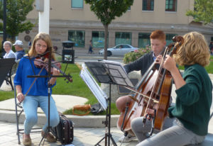 Musicians add to the festive atmosphere of ArtPrize